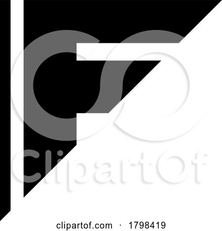 Black Triangular Letter F Icon by cidepix