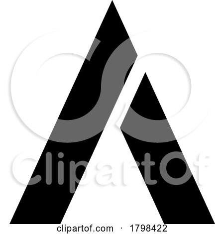 Black Trapezium Shaped Letter a Icon by cidepix