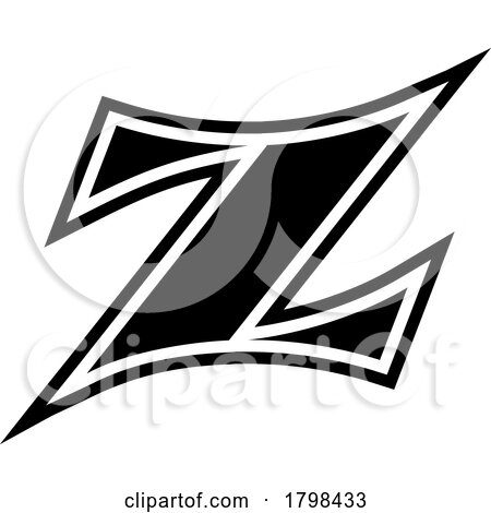 Black Arc Shaped Letter Z Icon by cidepix