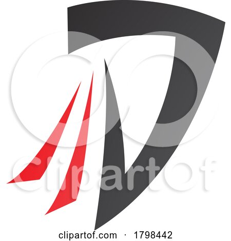 Black and Red Letter D Icon with Tails by cidepix