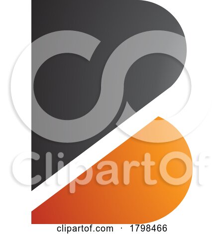 Black and Orange Bold Letter B Icon by cidepix