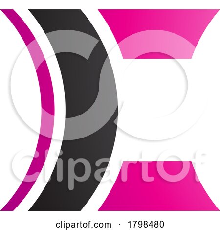 Black and Magenta Lens Shaped Letter C Icon by cidepix