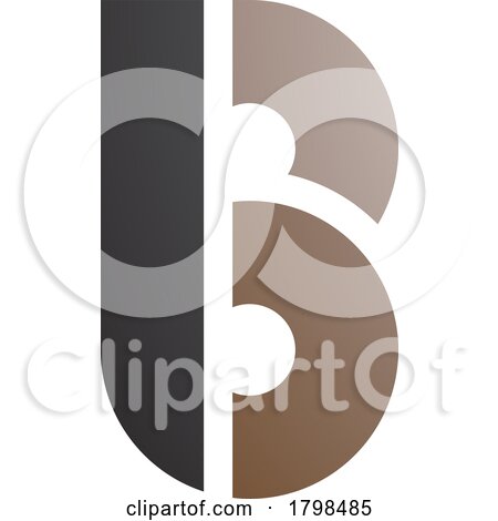 Black and Brown Round Disk Shaped Letter B Icon by cidepix