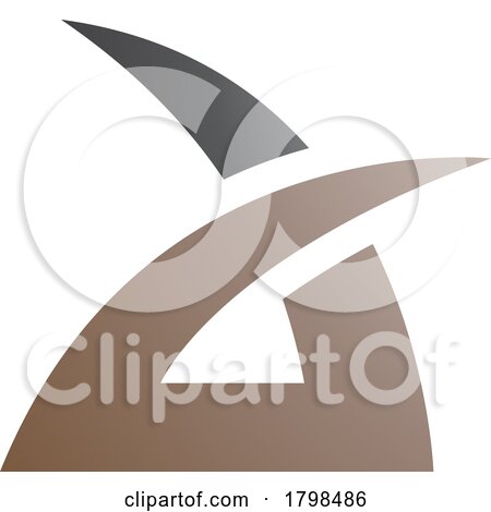 Black and Brown Spiky Grass Shaped Letter a Icon by cidepix