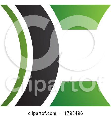 Black and Green Lens Shaped Letter C Icon by cidepix