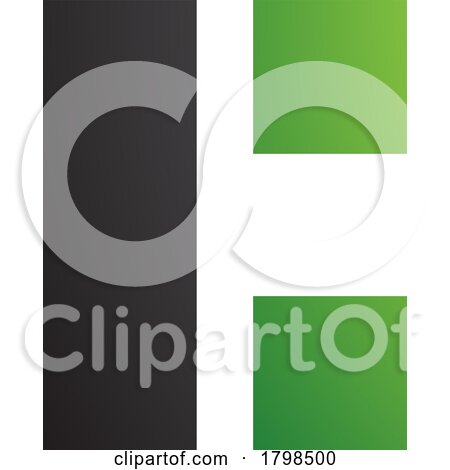 Black and Green Rectangular Letter C Icon by cidepix