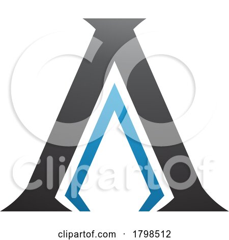 Black and Blue Pillar Shaped Letter a Icon by cidepix