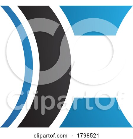 Black and Blue Lens Shaped Letter C Icon by cidepix