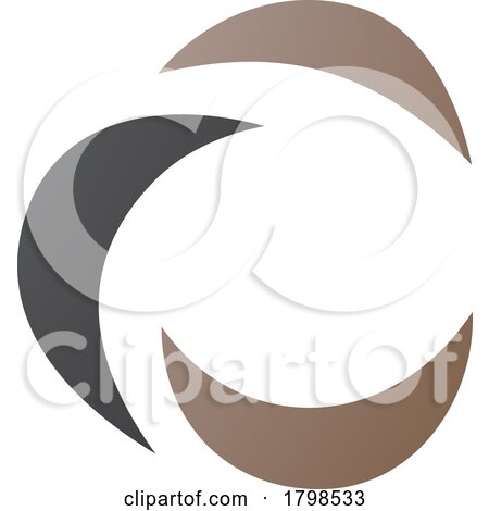 Black and Brown Crescent Shaped Letter C Icon by cidepix