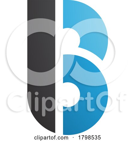 Black and Blue Round Disk Shaped Letter B Icon by cidepix