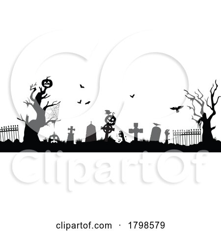 Halloween Cemetery by Vector Tradition SM