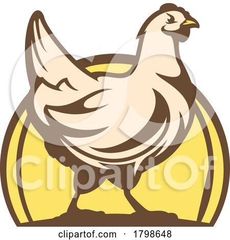 Retro Chicken Poultry Logo by Vector Tradition SM