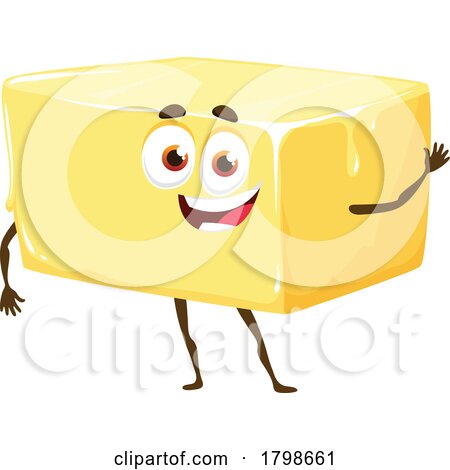 Cheese or Butter Food Mascot by Vector Tradition SM