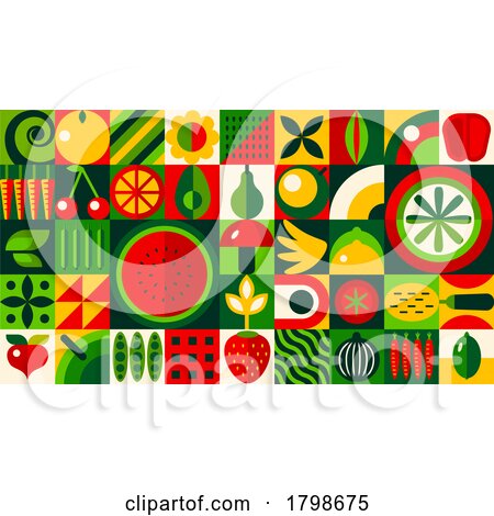 Produce Tile Pattern Background by Vector Tradition SM