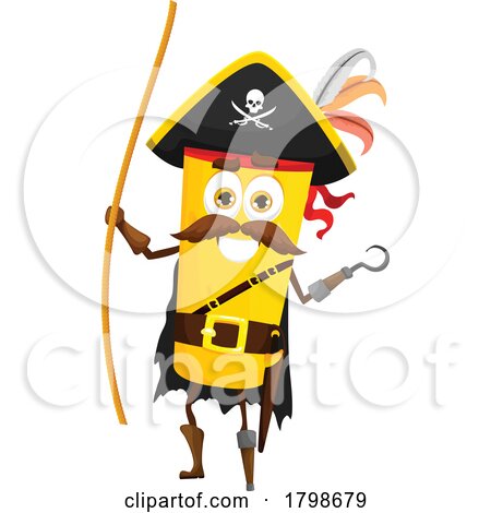 Pirate Cannelloni Food Mascot by Vector Tradition SM