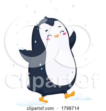 Penguin in the Snow by Vector Tradition SM