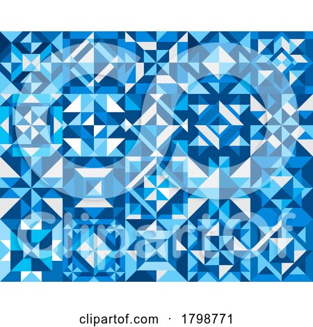 Blue Tile Pattern Background by Vector Tradition SM