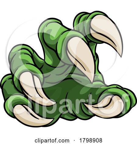 Monster Claw Dinosaur Dragon Cartoon Talon Hand by AtStockIllustration
