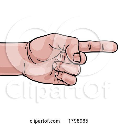 pointing finger by AtStockIllustration