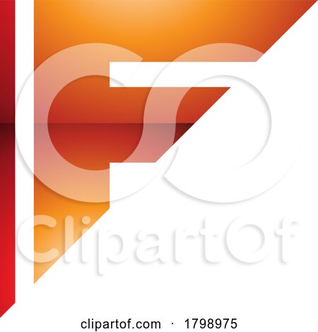 Red and Orange Glossy Triangular Letter F Icon by cidepix
