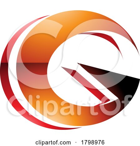 Red and Orange Round Glossy Layered Letter G Icon by cidepix