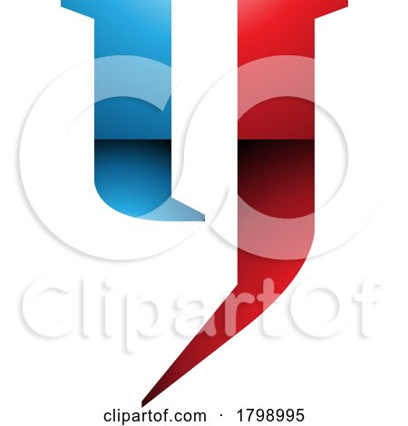 Red and Blue Glossy Lowercase Letter Y Icon by cidepix