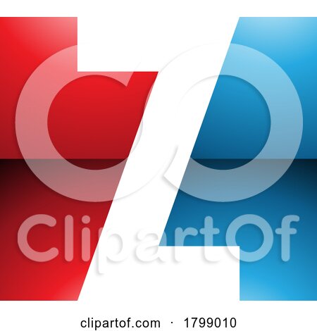 Red and Blue Glossy Rectangle Shaped Letter Z Icon by cidepix