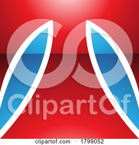 Red and Blue Glossy Square Shaped Letter T Icon by cidepix