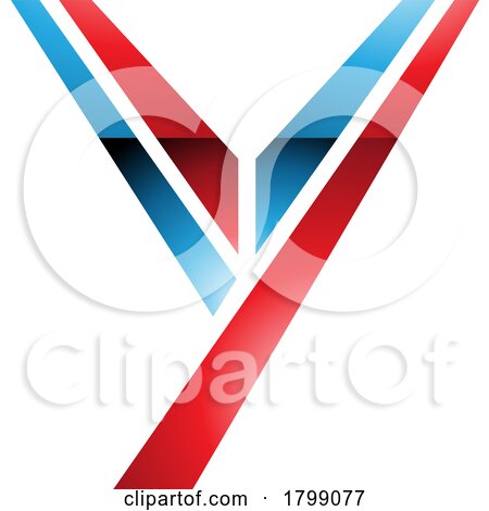 Red and Blue Glossy Uppercase Letter Y Icon by cidepix
