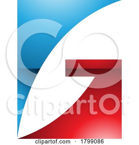 Red and Blue Rectangular Glossy Letter G Icon by cidepix