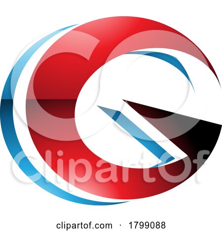 Red and Blue Round Glossy Layered Letter G Icon by cidepix