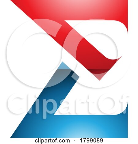 Red and Blue Sharp Glossy Elegant Letter E Icon by cidepix