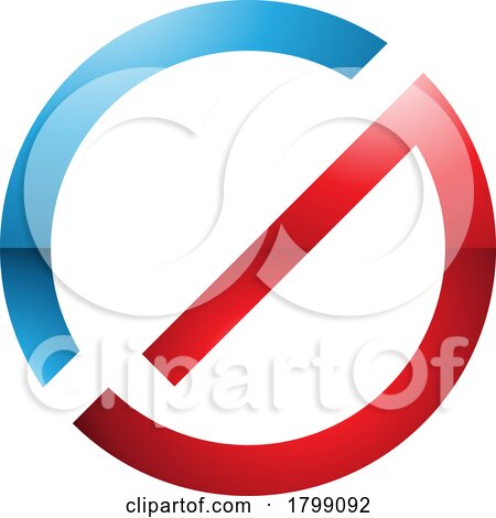 Red and Blue Thin Round Glossy Letter G Icon by cidepix