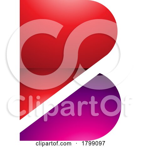 Red and Magenta Bold Glossy Letter B Icon by cidepix