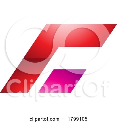 Red and Magenta Glossy Rectangular Italic Letter C Icon by cidepix