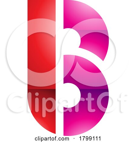 Red and Magenta Round Glossy Disk Shaped Letter B Icon by cidepix