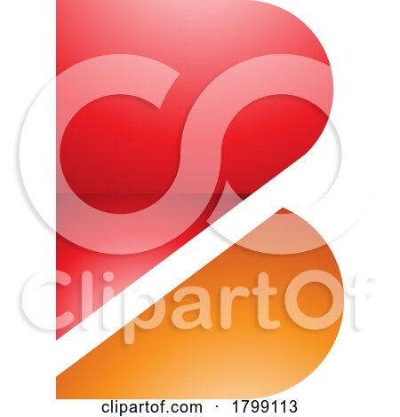 Red and Orange Bold Glossy Letter B Icon by cidepix