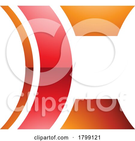 Red and Orange Glossy Lens Shaped Letter C Icon by cidepix