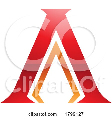 Red and Orange Glossy Pillar Shaped Letter a Icon by cidepix