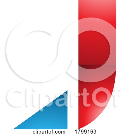Red and Blue Glossy Letter J Icon with a Triangular Tip by cidepix