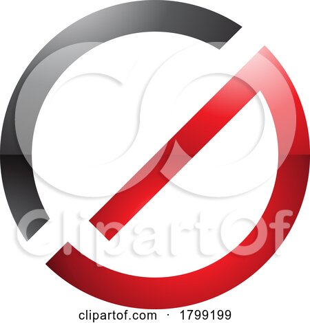 Red and Black Thin Round Glossy Letter G Icon by cidepix