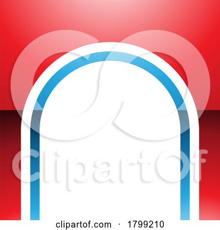 Red and Blue Glossy Arch Shaped Letter N Icon by cidepix