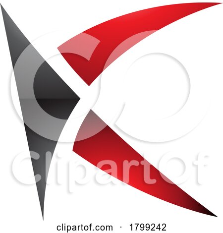 Red and Black Glossy Spiky Letter K Icon by cidepix