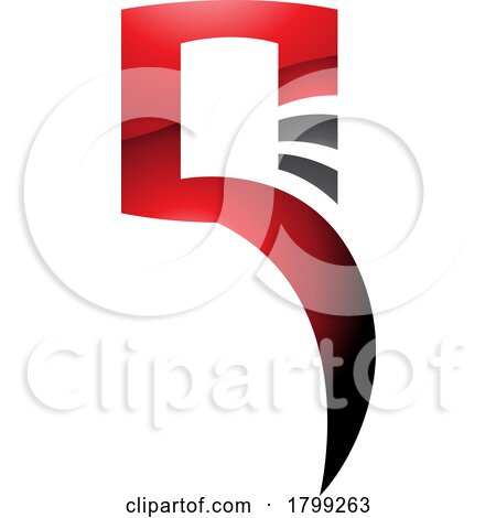 Red and Black Glossy Square Shaped Letter Q Icon by cidepix