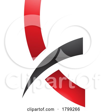 Red and Black Spiky Glossy Lowercase Letter K Icon by cidepix