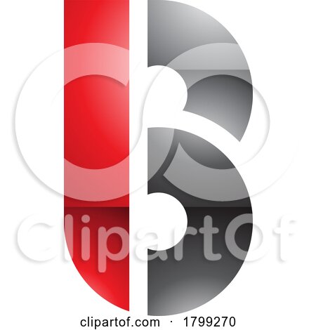 Red and Black Round Glossy Disk Shaped Letter B Icon by cidepix