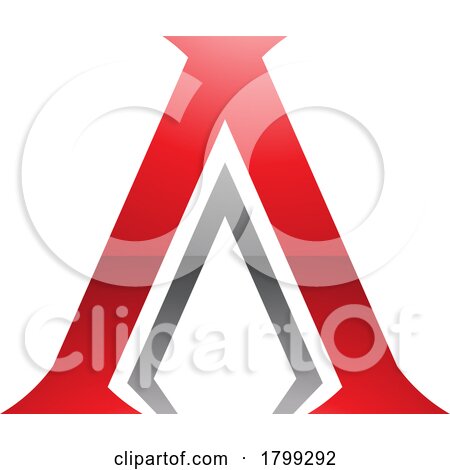 Red and Black Glossy Pillar Shaped Letter a Icon by cidepix