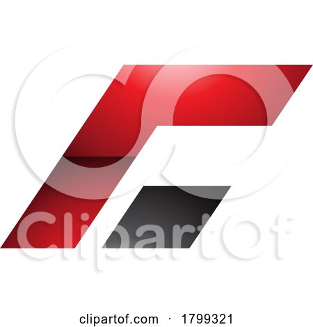 Red and Black Glossy Rectangular Italic Letter C Icon by cidepix