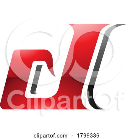 Red and Black Glossy Lowercase Italic Letter D Icon by cidepix