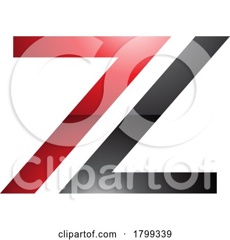 Red and Black Glossy Number 7 Shaped Letter Z Icon by cidepix
